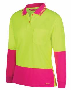 Ladies Comfort Polo, L/S Hi Vis
